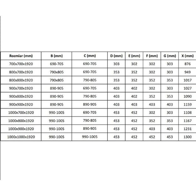 MEXEN Lima DUO, 80x90 cm, Black 2