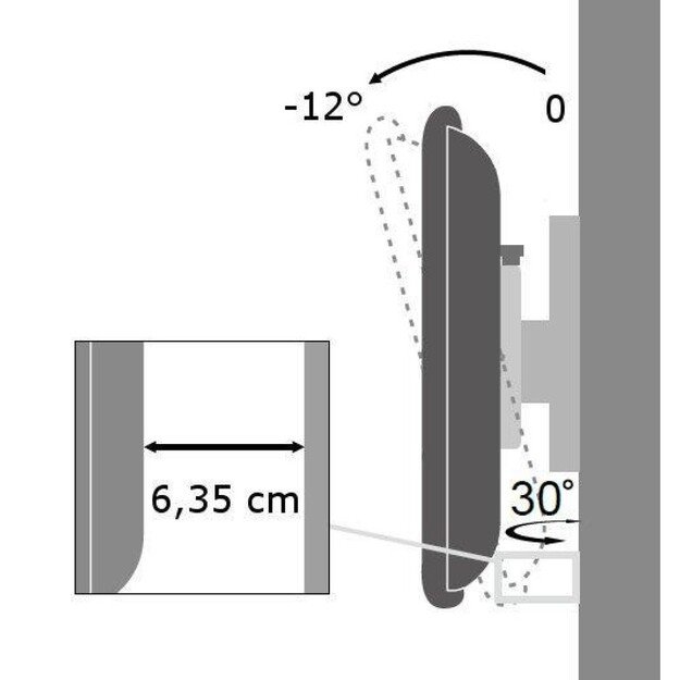 Techly 19-37  Wall Bracket for LED LCD TV Tilt 1 Swivel Black  ICA-LCD 2900B