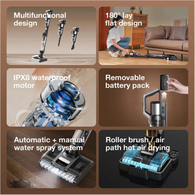 Jimmy Vacuum cleaner and washer | PW11 | Cordless operating | Washing function | 400 W | 21.6 V | Operating time (max) 75 min |  3