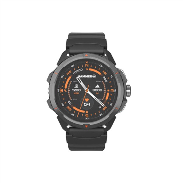 Hammer Watch 2 | Smart watch | GPS (satellite) | AMOLED | 1.5  | Waterproof | Black