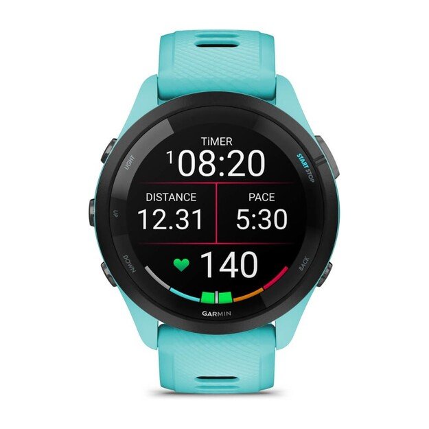 Garmin Forerunner 265 3.3 cm (1.3 ) AMOLED 46 mm Digital 416 x 416 pixels Touchscreen Black, Blue Wi-Fi GPS (satellite) 7