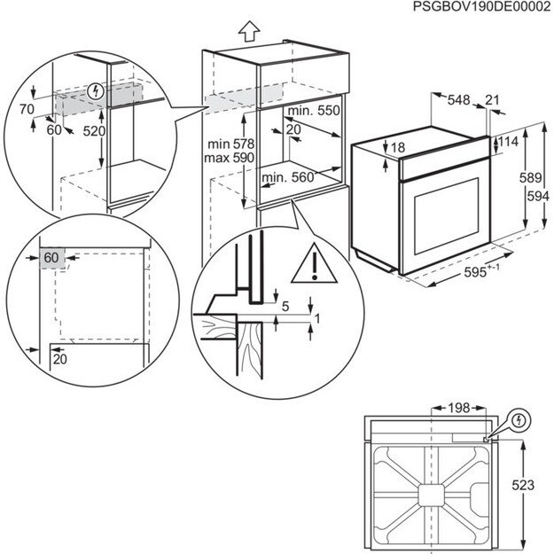 ELECTROLUX LOC9P3XZ oven