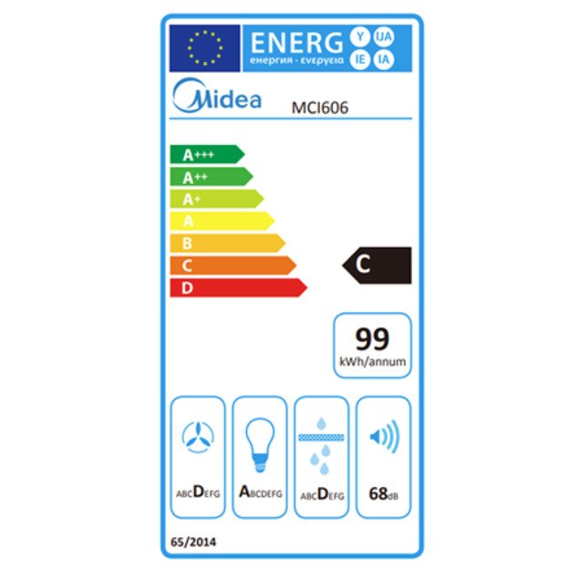 Midea Hood | MCI606 | Built-in | Energy efficiency class C | Width 52 cm | 610 m&sup3;