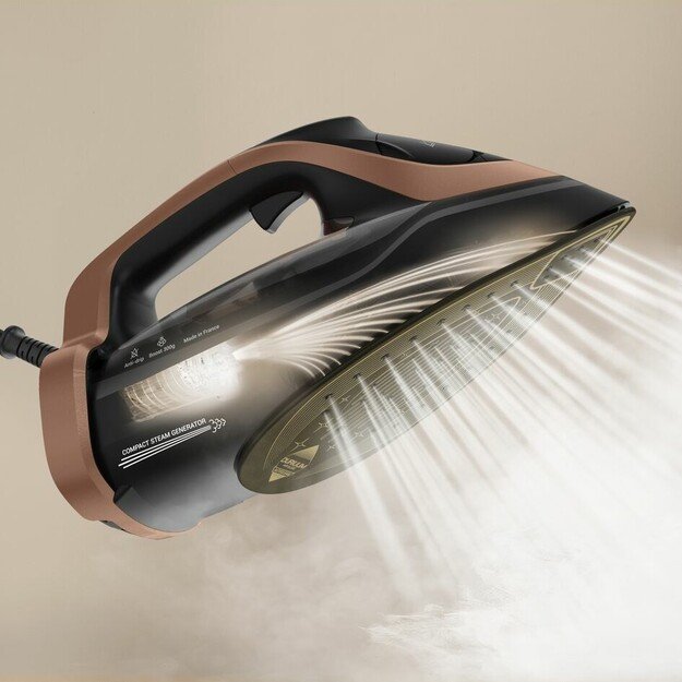 Tefal Ultimate Power Pro FV9E50 Dry and Steam iron Durilium AirGlide Autoclean soleplate 3200 W Black, Copper 3