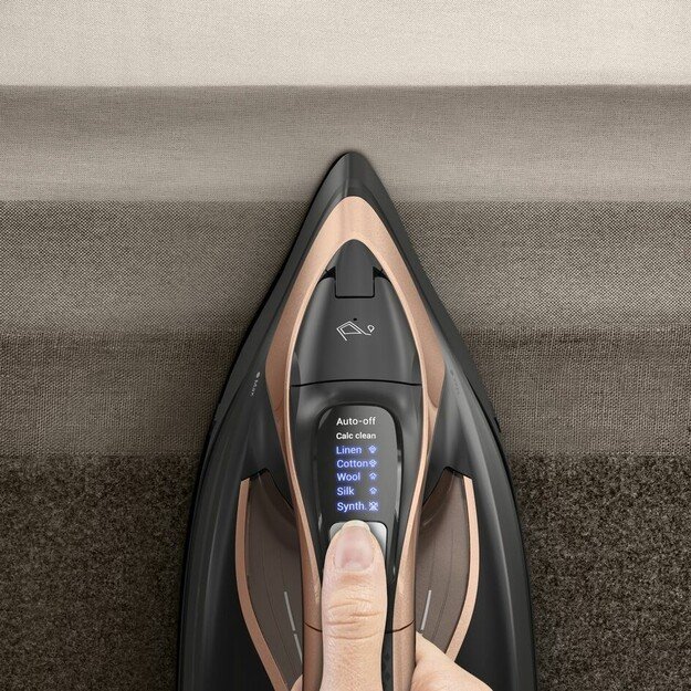 Tefal Ultimate Power Pro FV9E50 Dry and Steam iron Durilium AirGlide Autoclean soleplate 3200 W Black, Copper