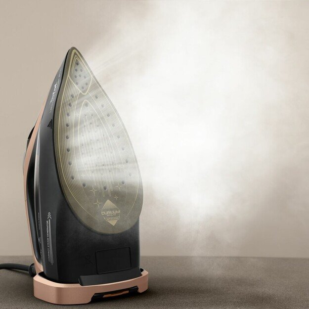 Tefal Ultimate Power Pro FV9E50 Dry and Steam iron Durilium AirGlide Autoclean soleplate 3200 W Black, Copper 7