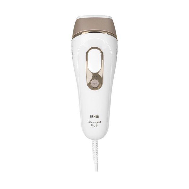 Braun Silk-expert Pro 5 Epilator | PL5052 | Bulb lifetime (flashes) 400.000 | Number of power levels 10 | White/Gold