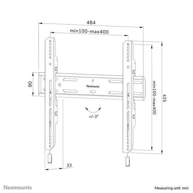 Neomounts WL30S-850BL14 TV mount wall 32-75  - fixed - lockable - fast installation 7