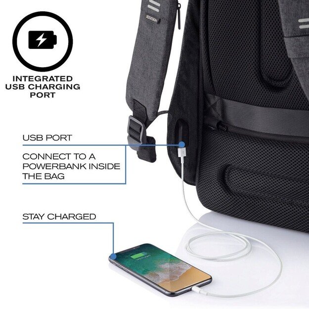 XD DESIGN ANTI-THEFT BACKPACK BOBBY HERO SMALL BLACK P/N: P705.701