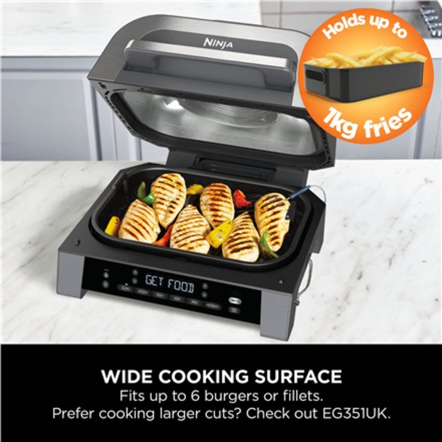 NINJA | 6-in-1 MAX Grill and Air Fryer | DG551EU | 3.8 L | Number of programs 6 | Silver/Black 5