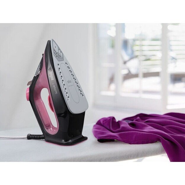 Braun TexStyle 1 Dry & Steam iron Ceramic soleplate 2000 W Black, Purple