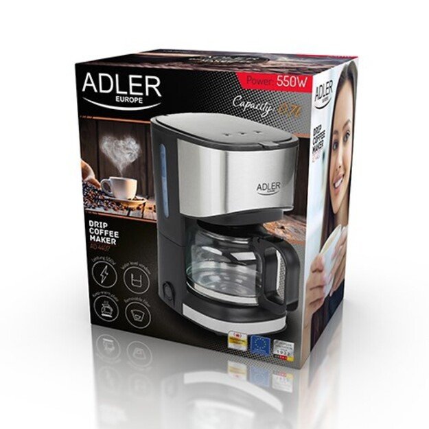 Adler | Coffee maker | AD 4407 | Drip | 550 W | Black 5