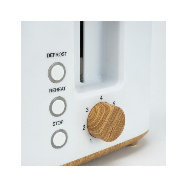 Tosteris Jocca 2185 dviejų riekelių baltas/ medžio detalės 4