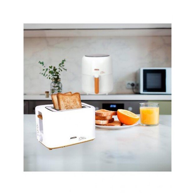 Tosteris Jocca 2185 dviejų riekelių baltas/ medžio detalės 1