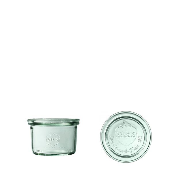 Jar, 200 ml, with lid, Mini-Sturz, 12 pcs