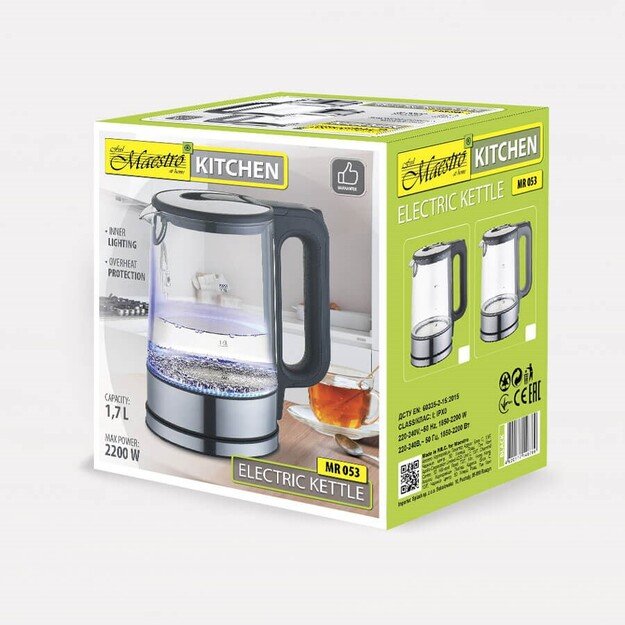 Kettle 1,7l MR-053-GREY MAESTRO 1