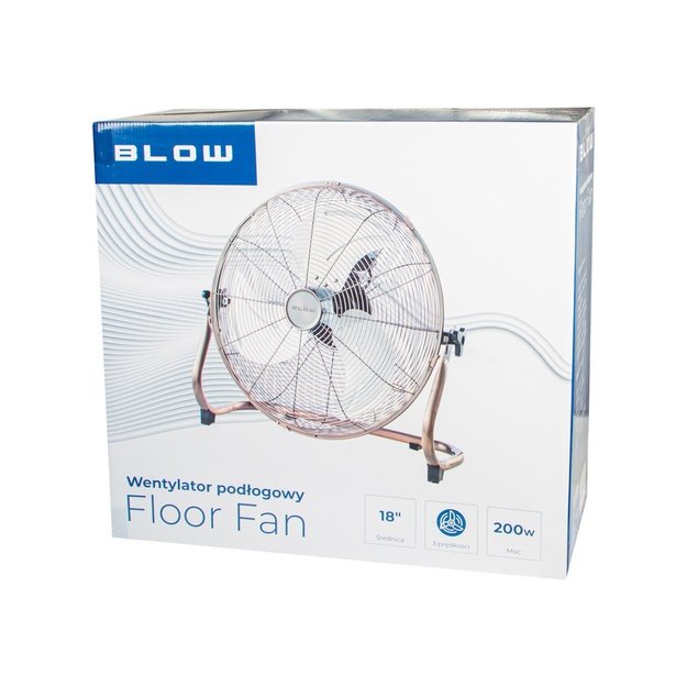 Floor fan 18 /45cm 200W circulator COPPER Gold