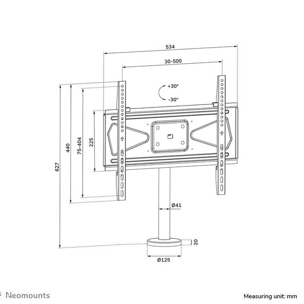 Neomounts Desk Mount | DS42-430BL14 TV stand | Swivel | 32-55   | Maximum weight (capacity) 50 kg | Black