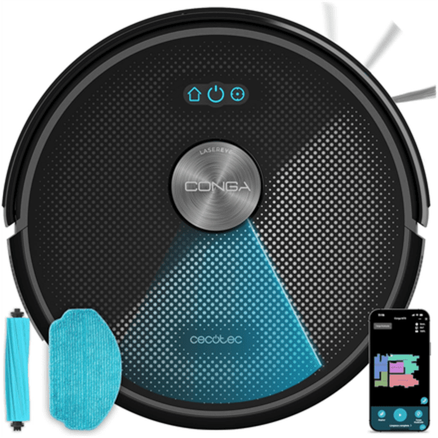 Cecotec Robot Vacuum Cleaner | Conga M70 | Wet&Dry | Operating time (max) 250 min | 4500 mAh | Dust capacity 400 L | 20000 Pa | 