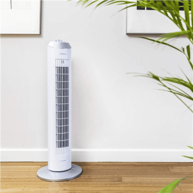 Cecotec EnergySilence 8090 Skyline | Tower Fan | Stand Fan | 60 W | Diameter 29 cm | Number of speeds 3 | Oscillation | White