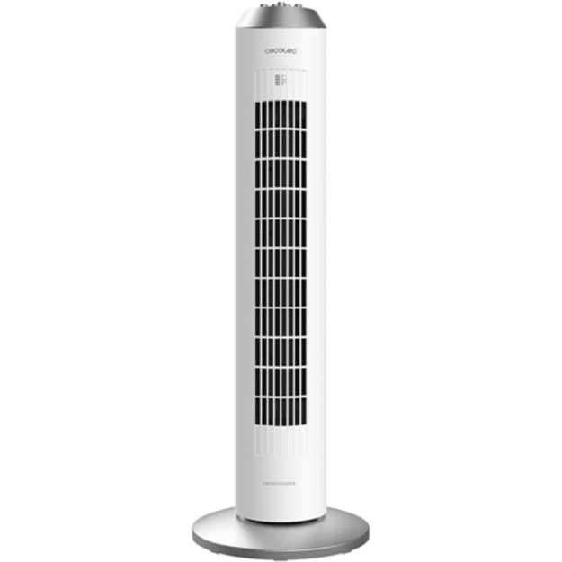 Cecotec EnergySilence 8090 Skyline | Tower Fan | Stand Fan | 60 W | Diameter 29 cm | Number of speeds 3 | Oscillation | White