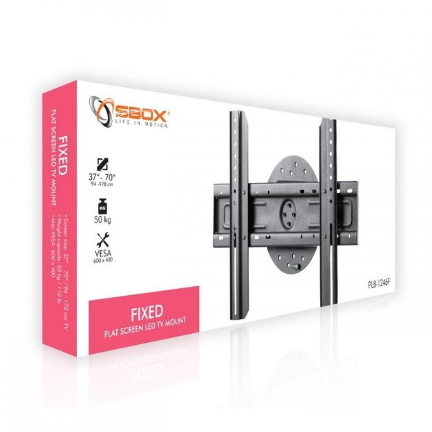 Sbox Fixed Flat Screen LED TV Mount 37 -70  50kg PLB-1246F