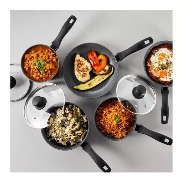 Russell Hobbs RH02814EU7 Metallic Marble 5pcs pan set