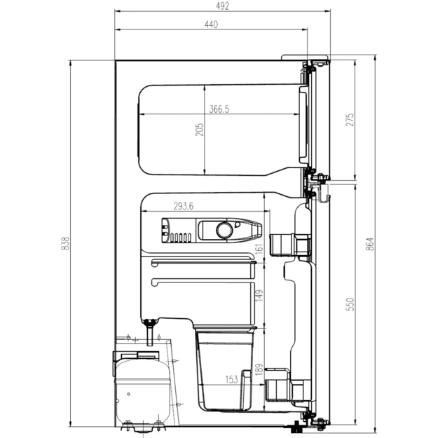 Manta MM545DBK Fridge 88L Black