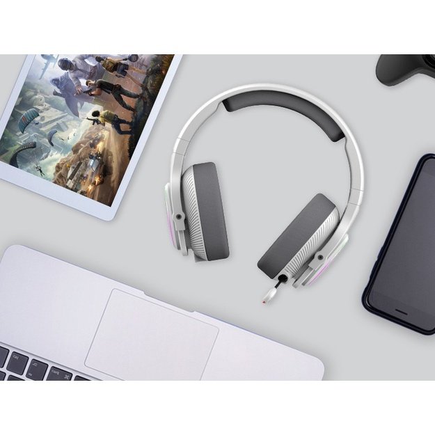 A4Tech 47752 Bloody MR710 RGB Gaming Wireless Headset, Grey
