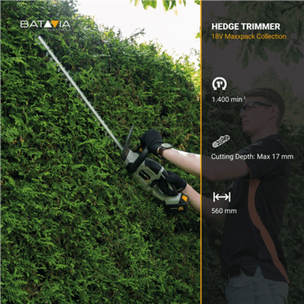 Batavia 18V hedge trimmer 560 mm Without battery and charger Without battery and charger