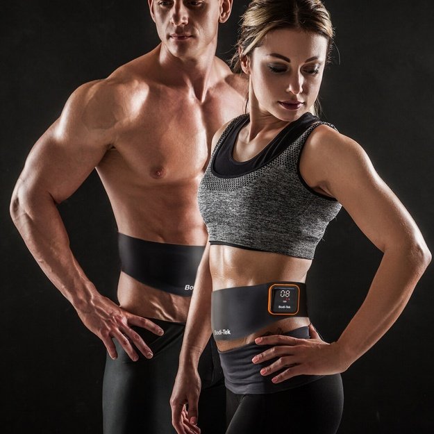 Bodi-Tek Ab & Back Muscle Strengthener With Heat, Black/Orange