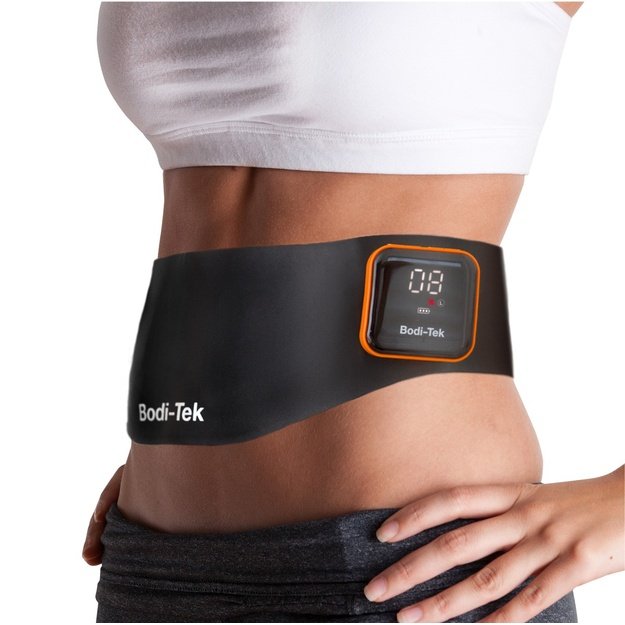 Bodi-Tek Ab & Back Muscle Strengthener With Heat, Black/Orange