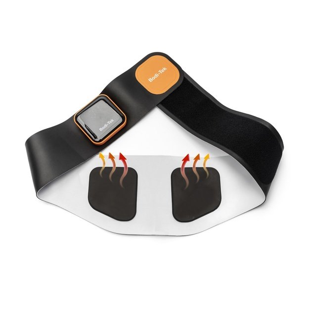 Bodi-Tek Ab & Back Muscle Strengthener With Heat, Black/Orange