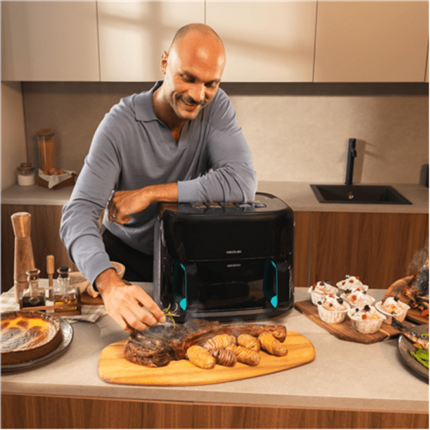 Cecotec Double hot air fryer | Cecofry&Grill Smokin Prime 11000 | Power 2800 W | Capacity 11 L | Black