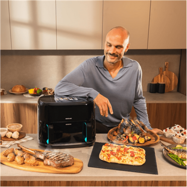 Cecotec Double hot air fryer | Cecofry&Grill Smokin Prime 11000 | Power 2800 W | Capacity 11 L | Black