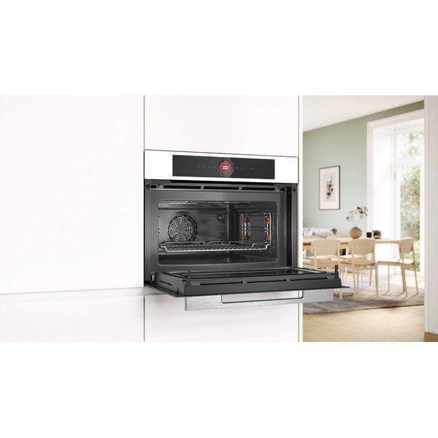 Įmontuojama kompakti&scaron;ka orkaitė, Bosch CMG7241W1, su mikrobangų funkcija