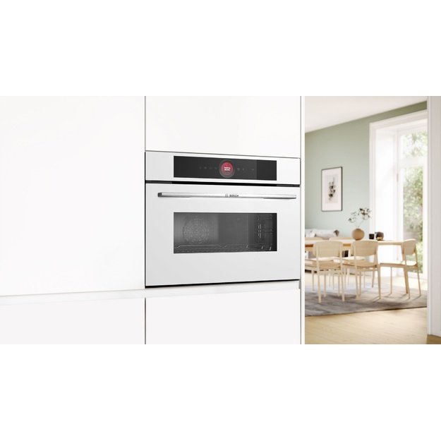 Įmontuojama kompakti&scaron;ka orkaitė, Bosch CMG7241W1, su mikrobangų funkcija