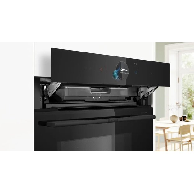 Įmontuojama orkaitė su garų ir mikrobangų funkcijomis Bosch HNG978QB1