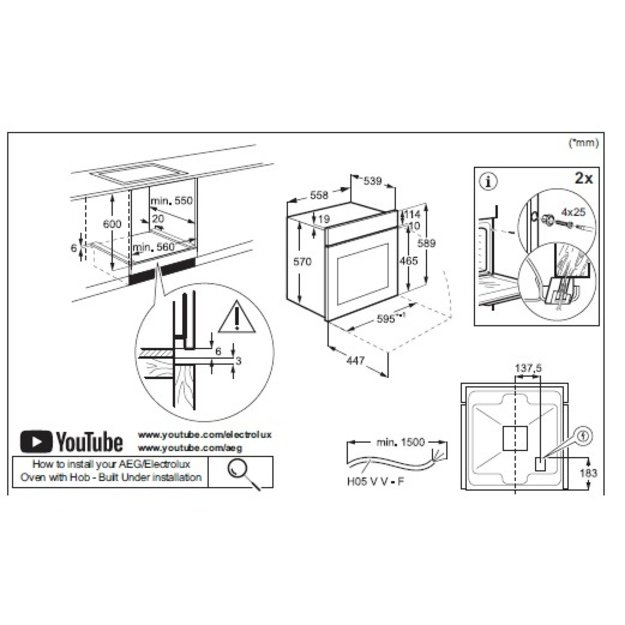 Įmontuojama orkaitė Electrolux 500 serija, SurroundCook su SteamBake, KODEF70BZ