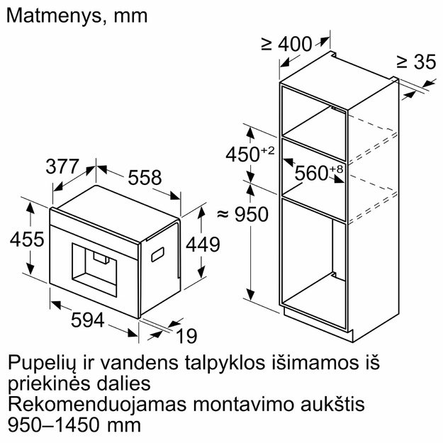 Įmontuojamas kavos aparatas Bosch Serija 8, CTL9181M0