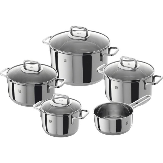 Set of 5 Zwilling Quadro pots