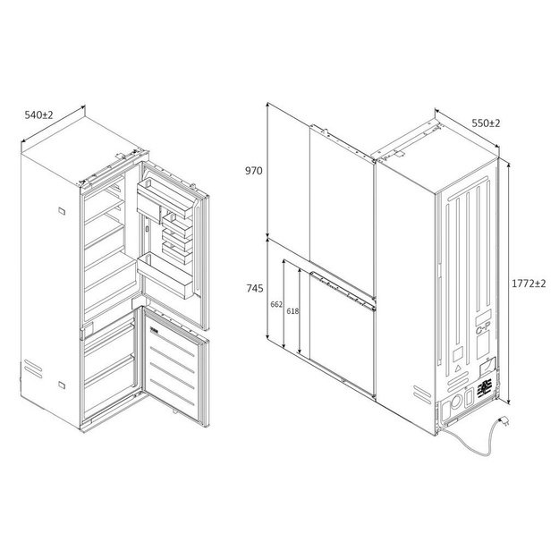 Įmontuojamas &scaron;aldytuvas Haier ID Titanium 2, EHBQW5518E
