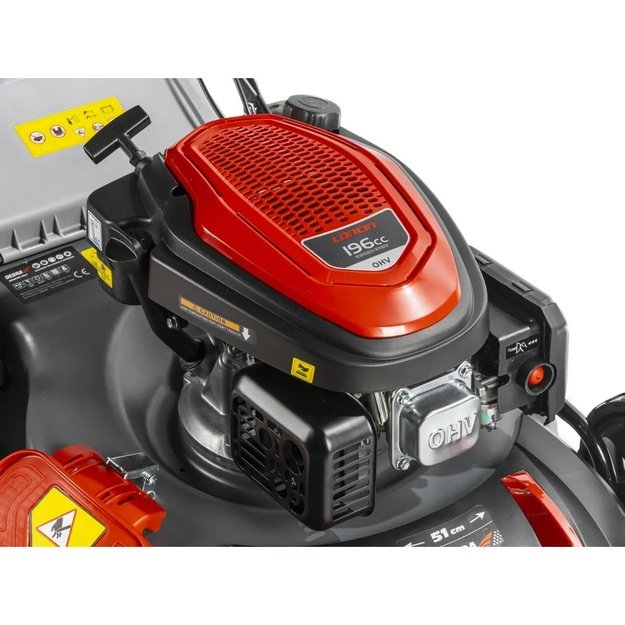 Benzininė vejapjovė DEDRA DED8725-51L2, 4,0 kW, Loncin 196cm3, V200, 51cm