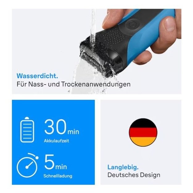 Braun Series 3 310s Foil shaver Trimmer Black, Blue