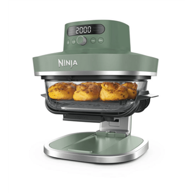 NINJA 5-in-1 XL Glass Air Fryer | AS090EUGN Crispi Pro | Power 2050 W | Capacity 5.7 L | Moss Green