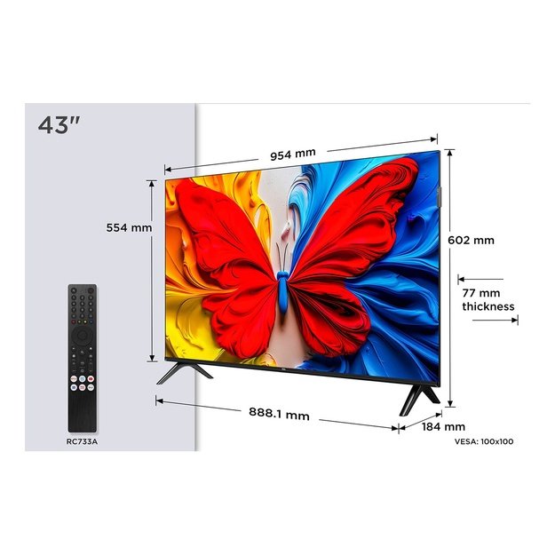 TCL S59K 43S59K TV 109.2 cm (43 ) Full HD Smart TV Wi-Fi Metallic