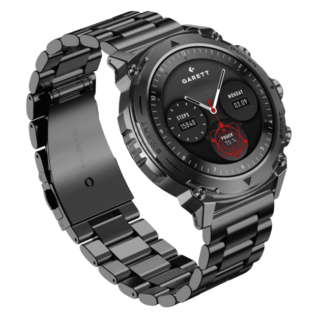 Garett Atom Smartwatch Black steel