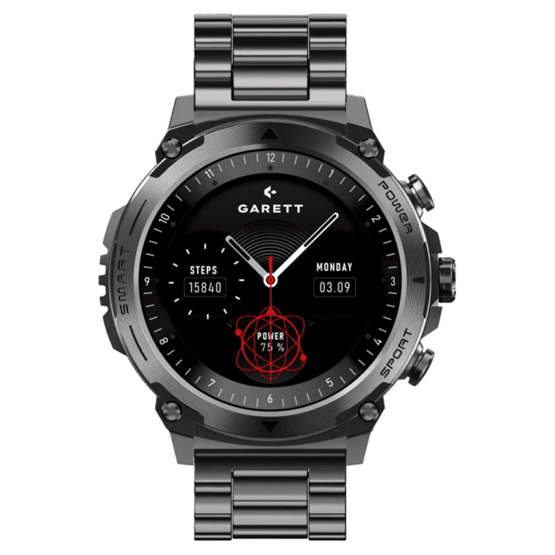 Garett Atom Smartwatch Black steel