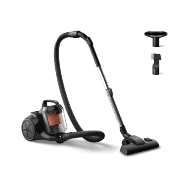 Philips | Vacuum cleaner | XB1142/10 1000 series | Bagless | Power 800 W | Dust capacity 1.3 L | Rich black/Coral moody