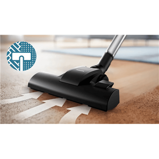 Philips | Vacuum cleaner | XB1142/10 1000 series | Bagless | Power 800 W | Dust capacity 1.3 L | Rich black/Coral moody